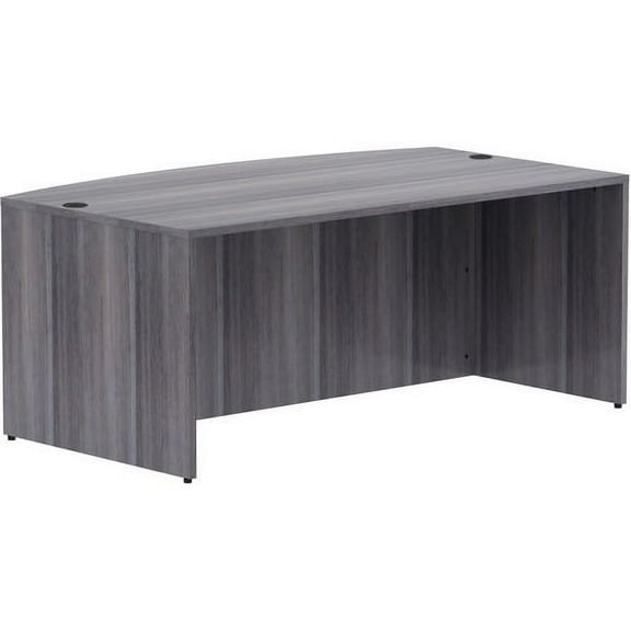 Lorell Weathered Charcoal Laminate Desking 72" x 41.4" x 29.5"Desk Shell, 1" Top - Bow Front Edge - Material: Polyvinyl Chloride (PVC) Edge - Finish: Weathered Charcoal Laminate