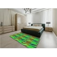 thumbnail image 4 of Ahgly Company Indoor Square Patterned Neon Green Area Rugs, 8' Square, 4 of 6
