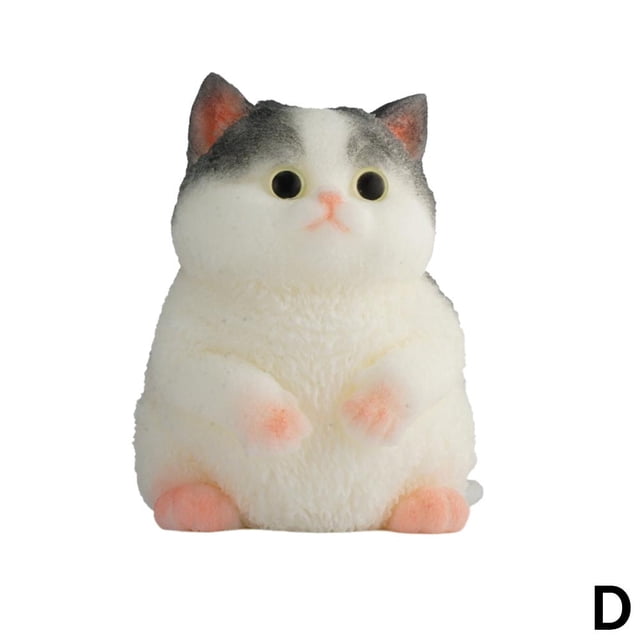 Food Grade Silicone Simulation Fat Cat Squeeze Music Hand-Painted Giant Fat Cat Decompression Toy Diy Creative Gift Best
