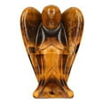 thumbnail image 1 of Angel Decor Tigers Eye Healings Polished Natural Stone Sculpture Statue Hand Carved Cute Figurines Gemstone Energy Reiki Home Room Office Desk Decoration Guardian Angels Gifts for Women Men, 1 of 22