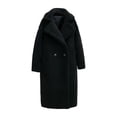 thumbnail image 4 of LOVZFMLL Vestes pour Femmes Manteau à Manches Longues en Cheveux d'Agneau Col Chaud, 4 of 5