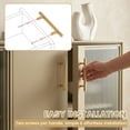thumbnail image 3 of 12 Pack Kitchen Cabinet Handle Gold 3-3/4 Inch Hole Center Stainless Steel Pull for Dresser Drawer Cupboard Handle with Screw 6 Inch Length, 3 of 8