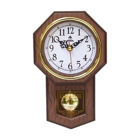 Fashion Creative Classic Retro Swing Room Living Room Imitation Wood Octagonal Small Simple Wall Clock