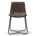 thumbnail image 2 of Set of 2 Barnard Natural Wooden Dining Chair with Rattan Back and Chrome Legs, 2 of 4