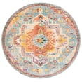 thumbnail image 2 of SAFAVIEH Crystal Debra Southwestern Area Rug, Orange/Teal, 4' x 4' Round, 2 of 10