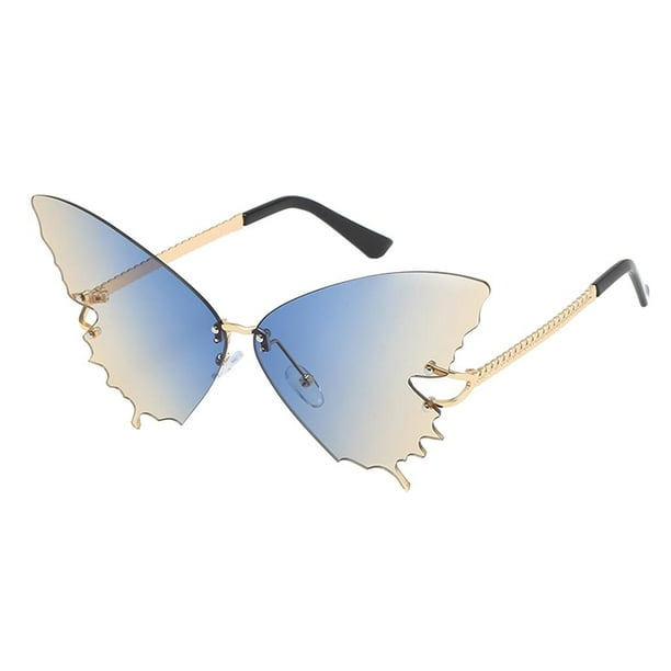 de ojos de gato para mujer de mariposa vintage tamano 400 Marron degradado Colcomx gafas de sol grandes con forma de ojo de gato Walmart en linea