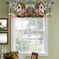 thumbnail image 5 of Vintage Birdhouse Valances for Windows, Spring Floral Birds Botanical Light Filtering Kitchen Curtains, Rod Pocket Window Valance Curtains for Living Room Bedroom, 60" W x 18" L, 2 Panels, 5 of 9