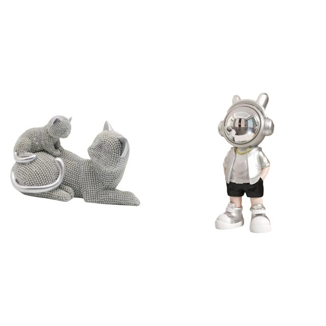 Escultura De Gato Astronauta, Adorno De Mesa, Artesanía, Figura Decorativa, Animal, Estatua Moderna Para Dormitorio, Sala De Estar, Oficina, Chimenea, Estante, Escritorio, Regalo De