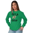 thumbnail image 4 of Get a Grip Golfing Golfer Joke Funny Long Sleeve TShirt Men Women Brisco Brands X, 4 of 6