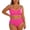 Hot Pink#02, variant on Lume Wear Women Plus Size High Waisted Bikini Ribbed Two Piece Swimsuit Tummy Control Bathing Suit V-neck 2026 Swimwear XXXXL&Hot Pink#02