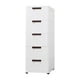 thumbnail image 1 of Gabinete para armario, oficina, archivador rodante de 5 cajones, armario con 4 ruedas giratorias, gabinete con ruedas para sala de estar y hogar, 1 of 9