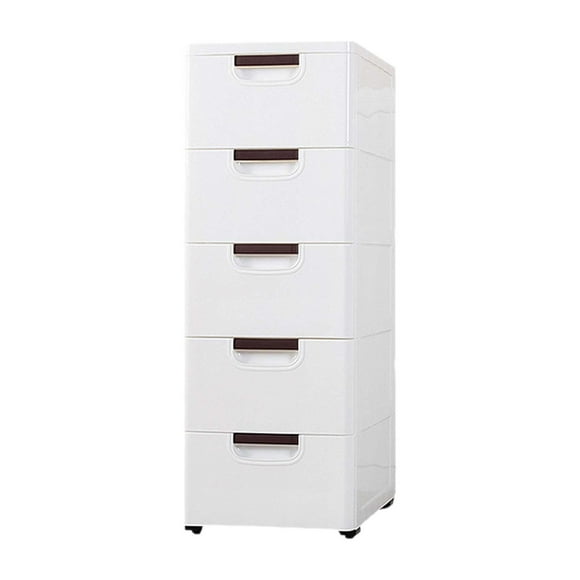 Cómodas Gabinete de almacenamiento Cómoda de 5 cajones con 4 ruedas Archivador de almacenamiento con ruedas Gabinete archivador rodante de 5 cajones