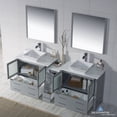 thumbnail image 2 of Sydney 84" Double w/ Vessel Sinks and Mirrors (Metal Grey), 2 of 8