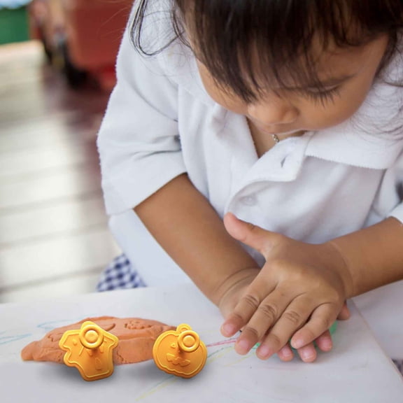 Rkxzt A Embossing Mold,Halloween Cookie Cutter Set 4-Piece Silicone Baking Tools Embossed Pumpkin Shapes,Baking Molds|Plastic,Yellow