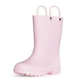thumbnail image 6 of Kushyshoo Kids Rain Boots for Girls Boys Waterproof Rain Shoes with Easy On Handless Pink Solid Boots Size 5, 6 of 8
