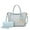 Light Blue, variant on MKF Collection Gianna Vegan Leather Women's Tote Bag, Functional Shoulder Purse Handbag & Wristlet Wallet 2 pcs by Mia K - Light Blue