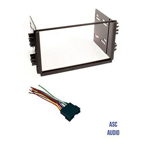 ASC Audio Car Stereo Radio Dash Kit and Wire Harness for installing a Double Din Radio for 2001 - 2004 Kia Optima, 2003 - 2005 Kia Rio, 2003 - 2005 Kia Sedona, 2003 Kia Spectra