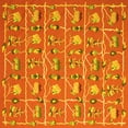 thumbnail image 1 of Ahgly Company Indoor Square Abstract Yellow Contemporary Area Rugs, 7' Square, 1 of 4