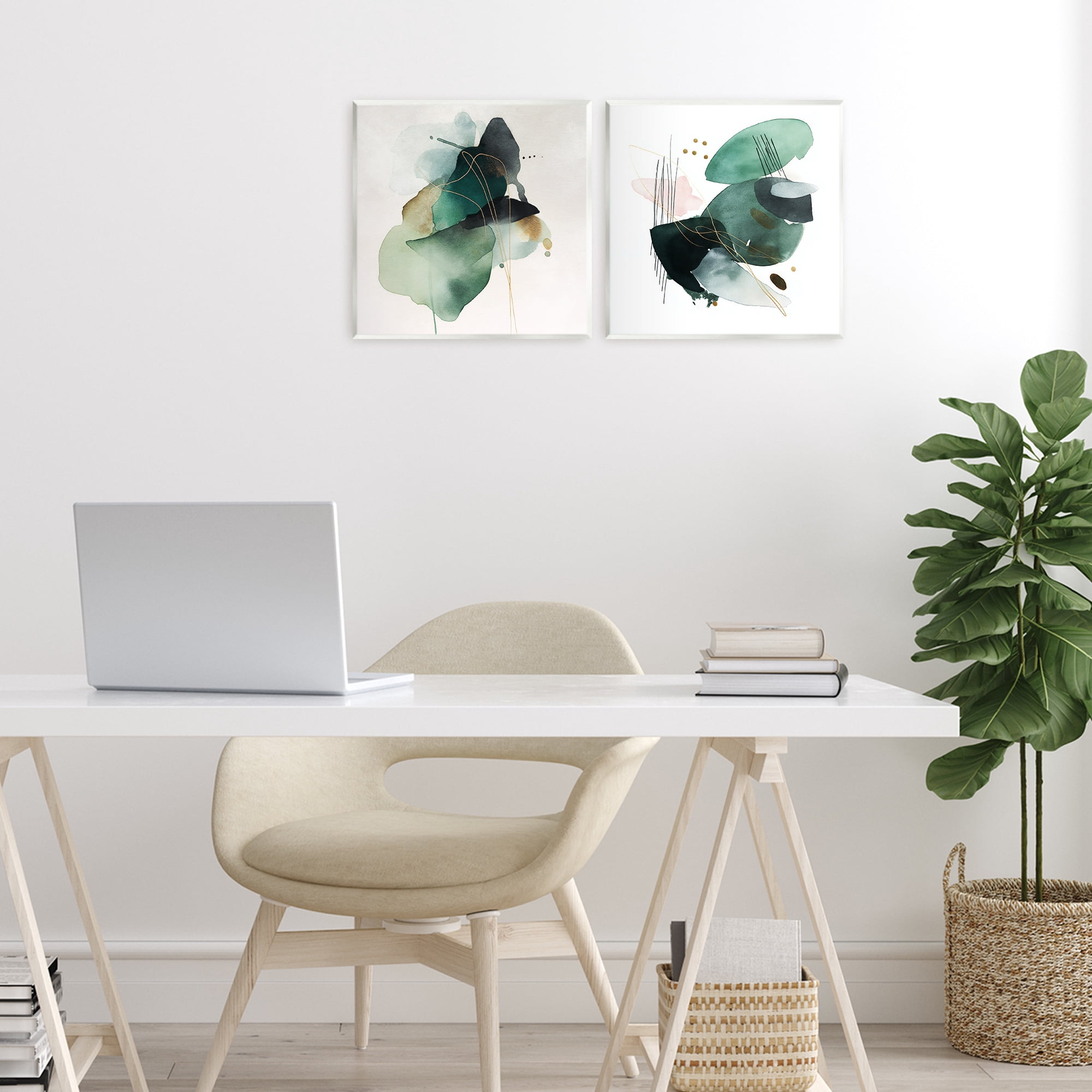 Stupell Industries Fluid Abstract Harmonies 2 Piece Wall Plaque Art Set, design by Svetlana Aleynikova