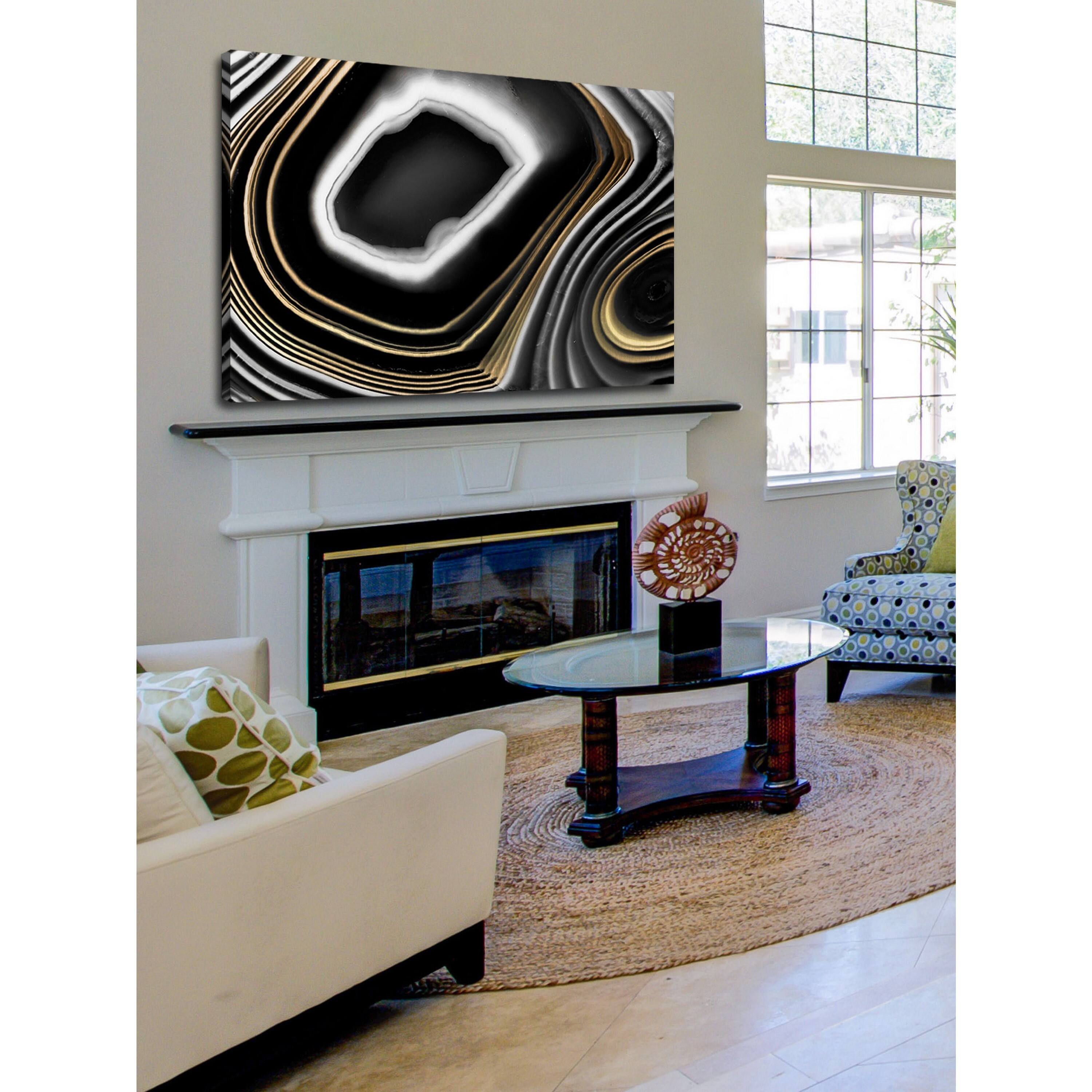 Marmont Hill - "Gold Layers" Painting Print on Wrapped Canvas