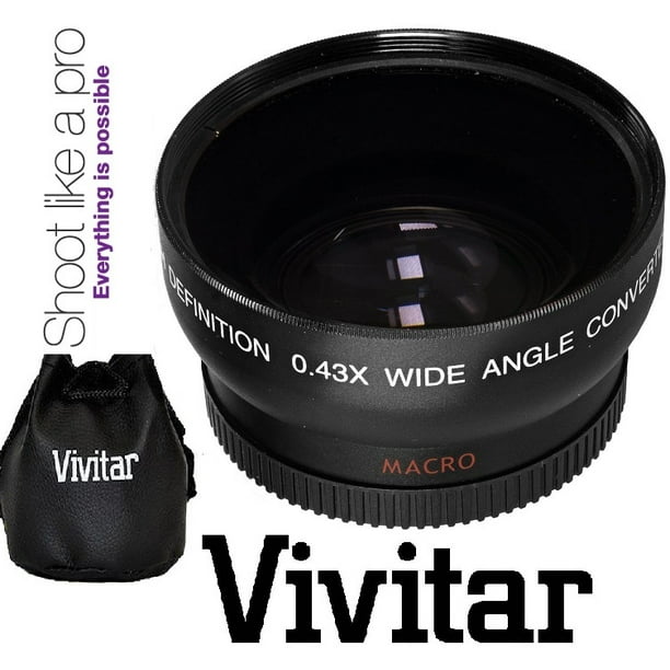 Pro Hi Def Wide Angle Lens with Macro for Nikon D3500 (55mm Compatible)