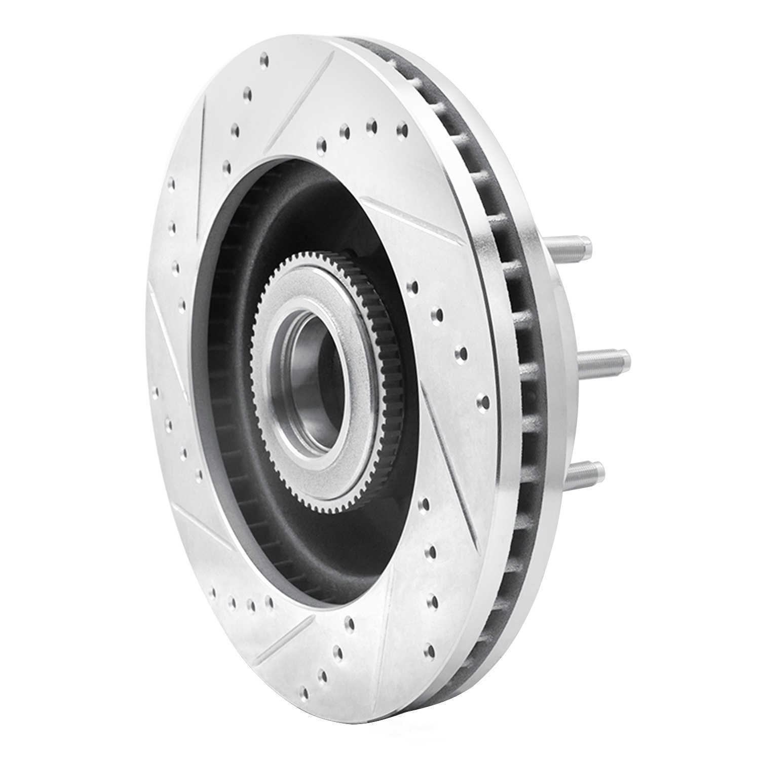 Dynamic Friction Company 631-54201R DFC Brake Rotor - Drilled And Slotted - Silver