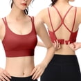 thumbnail image 2 of Bras for Women,High Strength Integrated Sports Bra for Women High Yoga Running Fitness Workout Support,Sports Bras for Women,Brown,S, 2 of 5