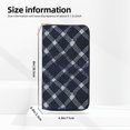 thumbnail image 2 of Leather Wallet 8 X 4.3 In Comfortable Light Waterproof And Durable Zipper Design Easy To Carry Argyle Plaid Blue_1, 2 of 8