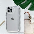 thumbnail image 2 of Case for iPhone 13 Pro Max Case Wave, Curly Frame Design for Women Girls, Cute Love Heart Camera Lens Aesthetic Phone Case Soft Flexible TPU Shockproof Full-Body Protective Case Cover, Clear, 2 of 12
