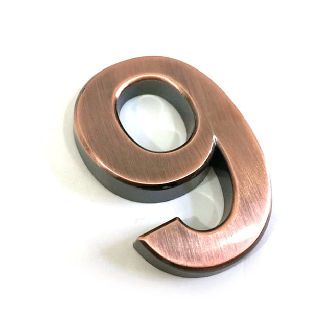 Toystoory Números de casa para número de puerta exterior Galvanoplastia Marcas numéricas Marca de puerta Accesorios de marcado de puerta Número 9 Decoración del hogar Número 9 Toystoory HA059681-10
