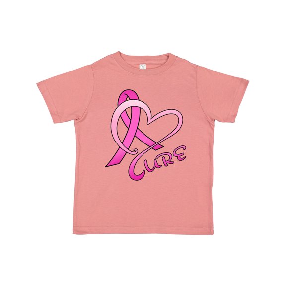 Inktastic Cure Breast Cancer Awareness Pink Ribbon Boys or Girls Toddler T-Shirt