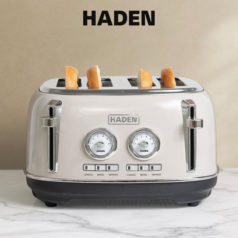 HADEN Dorset 4-Slice Toaster, Stainless Steel, Browning Control