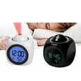LED Projection Alarm Clock Large Display Time Date Temperature