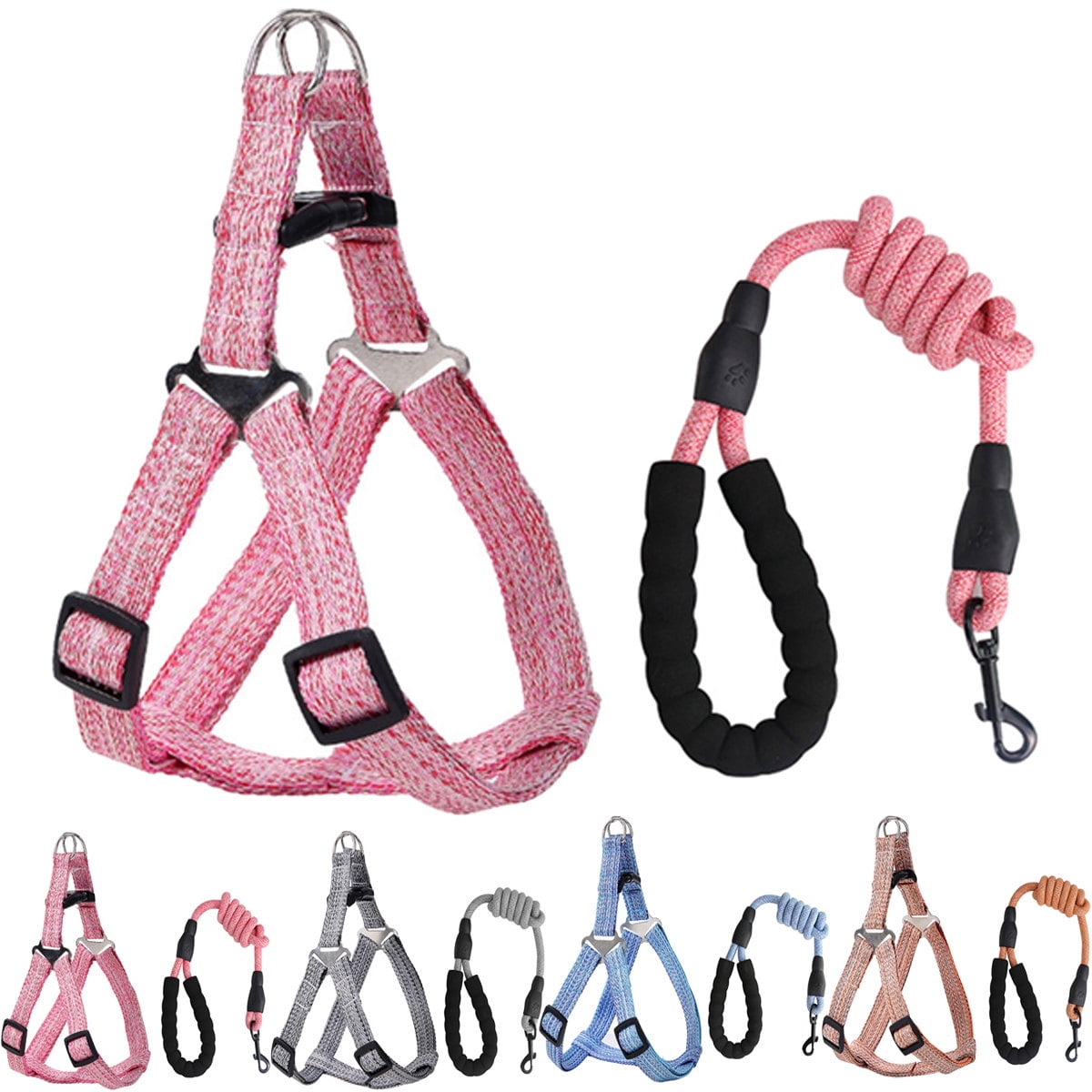 Pet Enjoy No Pull Dog Harness Leash Set,Adjustable Heavy Duty Pet