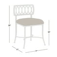 thumbnail image 4 of Hillsdale Furniture Canal Street Metal Vanity Stool, White, 4 of 12