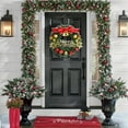 thumbnail image 6 of EWASWON Christmas Red Artificial Christmas Wreath, 12 Inch Xmas Door Hanging Decor, Festive Holiday Decoration for Home, 6 of 7