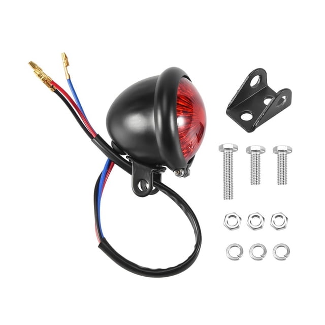 Rojo 12V Led Negro Ajustable Cafe Racer Estilo Detener la Luz de la Motocicletas Freno de la Moto Luz Trasera Luz Trasera para Chopper
