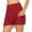 Red, variant on XIAONU Womens Skirts Casual Solid Color Yoga Sport Tennis Skirt Mid-Rise Trendy Sweat-Absorbent Breathable Skort