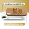 thumbnail image 6 of Case Yard Wooden Case Outside Soft TPU Silicone, Slim Fit Shockproof Wood Protective Phone Cover for Girls Boys Men and Women, Supports Wireless Charging Bye Boy Design case for iPhone-X, 6 of 7