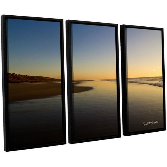 ArtWall Lindsey Janich "Equihen Plage" 3-Piece Floater Framed Canvas Set