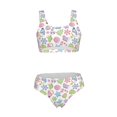 thumbnail image 5 of Kdxio Pastel Christmas Cookies for Womens High Waisted Bikini Top Sports Style Two Piece Bathing Suits, 5 of 5