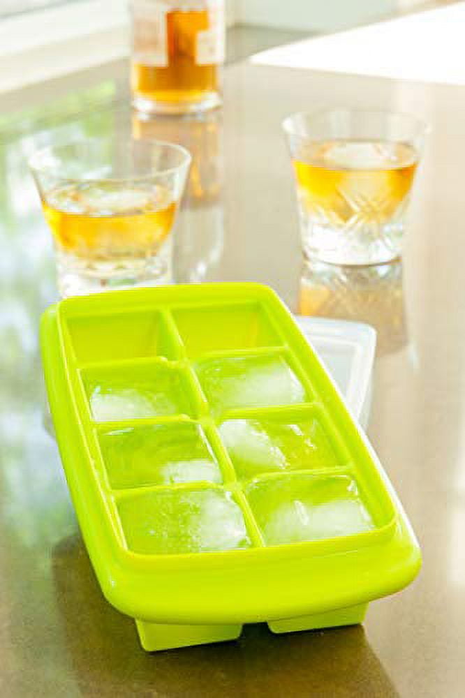 MSC International 29105 Joie Extra Large Ice Cube Tray, Covered and  Stackable, No-Spill Removable Lid, Assorted Colors, assorte colors, one  size (1 Count) 