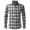 A04-Gray, variant on USNSM Men's Plaid Shirt Casual Business Slim Fit Tops Turndown Collar Button up Long Sleeve Shirt with Chest Pocket Gray L