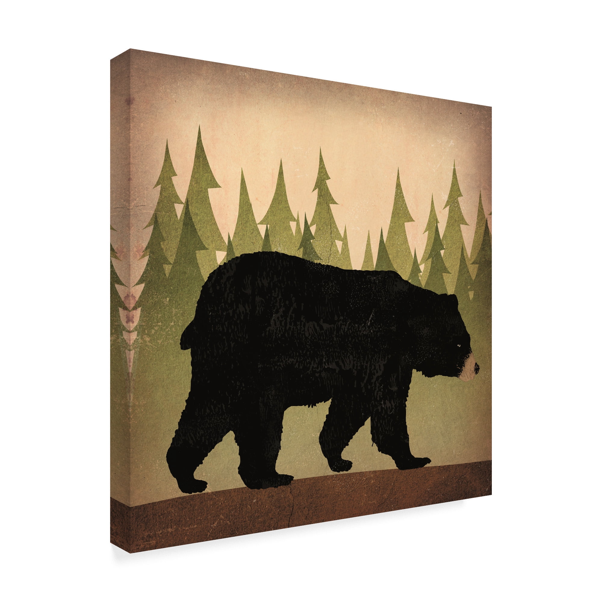 Trademark Fine Art 'Take a Hike Bear no Words' Canvas Art by Ryan Fowler