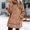 Coffee, variant on Women's High Neck Fleece Coat, Reversible Warm Jacket with Large Front Pockets, Double-Sided Plush Outerwear, Oversized Winter Coat, Thickened Thermal Long Coat for Women Wine XXXL