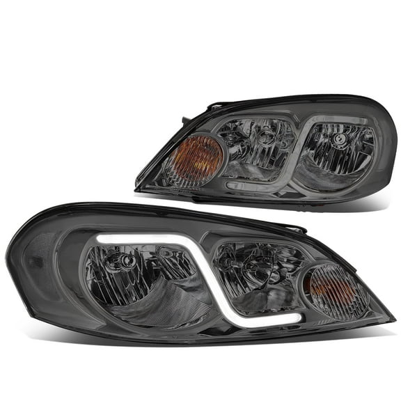 DNA Motoring For 06-16 Chevy Impala Limited Monte Carlo LED DRL Headlight Lamps Pair Smoked/Clear