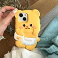 thumbnail image 4 of Case for iPhone 15 Pro,Cute 3D Kawaii Phone Cases Funny Butter Bear Angel Cartoon Cover with Keychain Soft Silicone Gel Drop Protection Case Women Girls for iPhone 15 Pro, 4 of 7