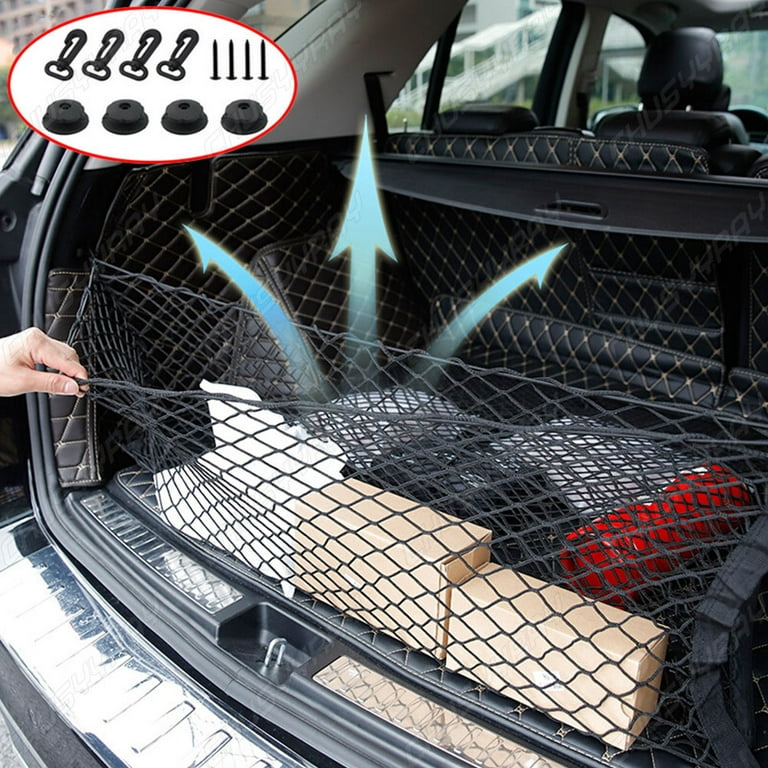 Heavy Duty Cargo Net Stretchable, Car Interior Accessories, Adjustable  Elastic Trunk Storage Net With Hook Ns2