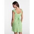 thumbnail image 3 of No Boundaries Crochet Trim Dress with Cap Sleeves, Women’s XXS-XXL, 3 of 5