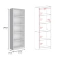thumbnail image 3 of Salina 3 Piece Living Room Set with 3 Bookcases, White, 3 of 6